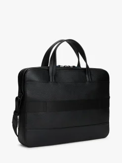 Tommy Hilfiger Black Modern Repeat Flag Pocket Laptop Bag
