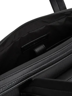 Tommy Hilfiger Black Modern Repeat Flag Pocket Laptop Bag