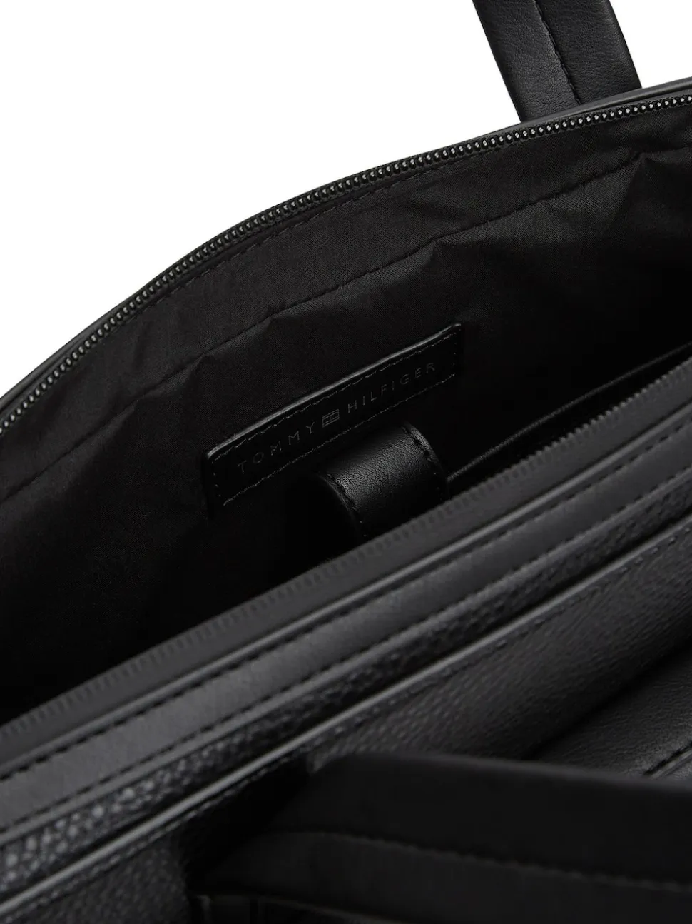 Tommy Hilfiger Black Modern Repeat Flag Pocket Laptop Bag