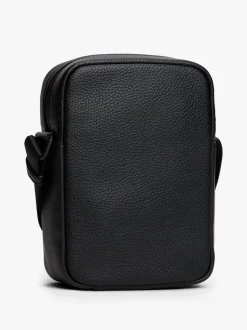 Tommy Hilfiger Black Modern Repeat Flag Cross-Body Reporter Bag