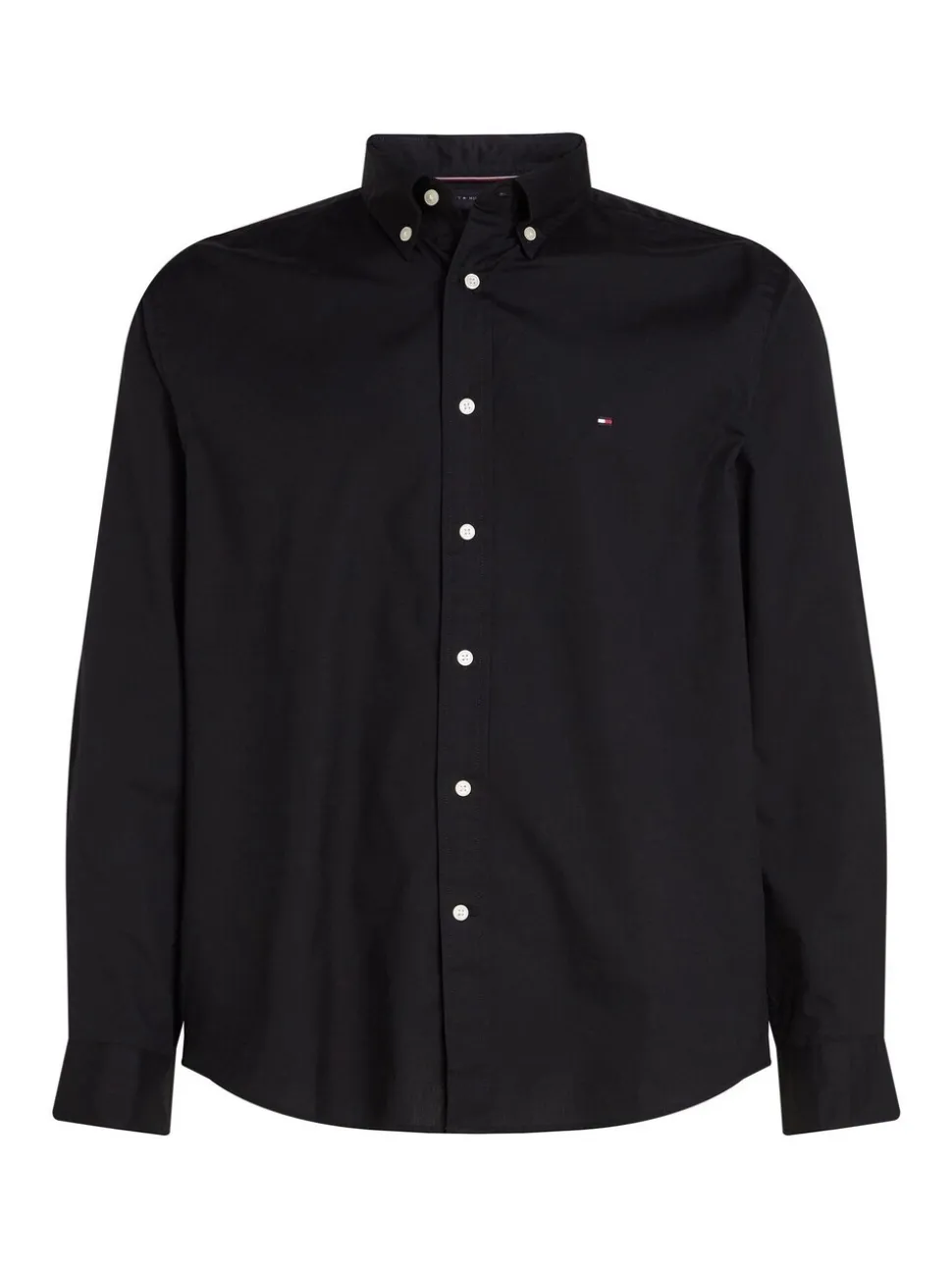 Tommy Hilfiger Black Regular Fit Flex Poplin Shirt