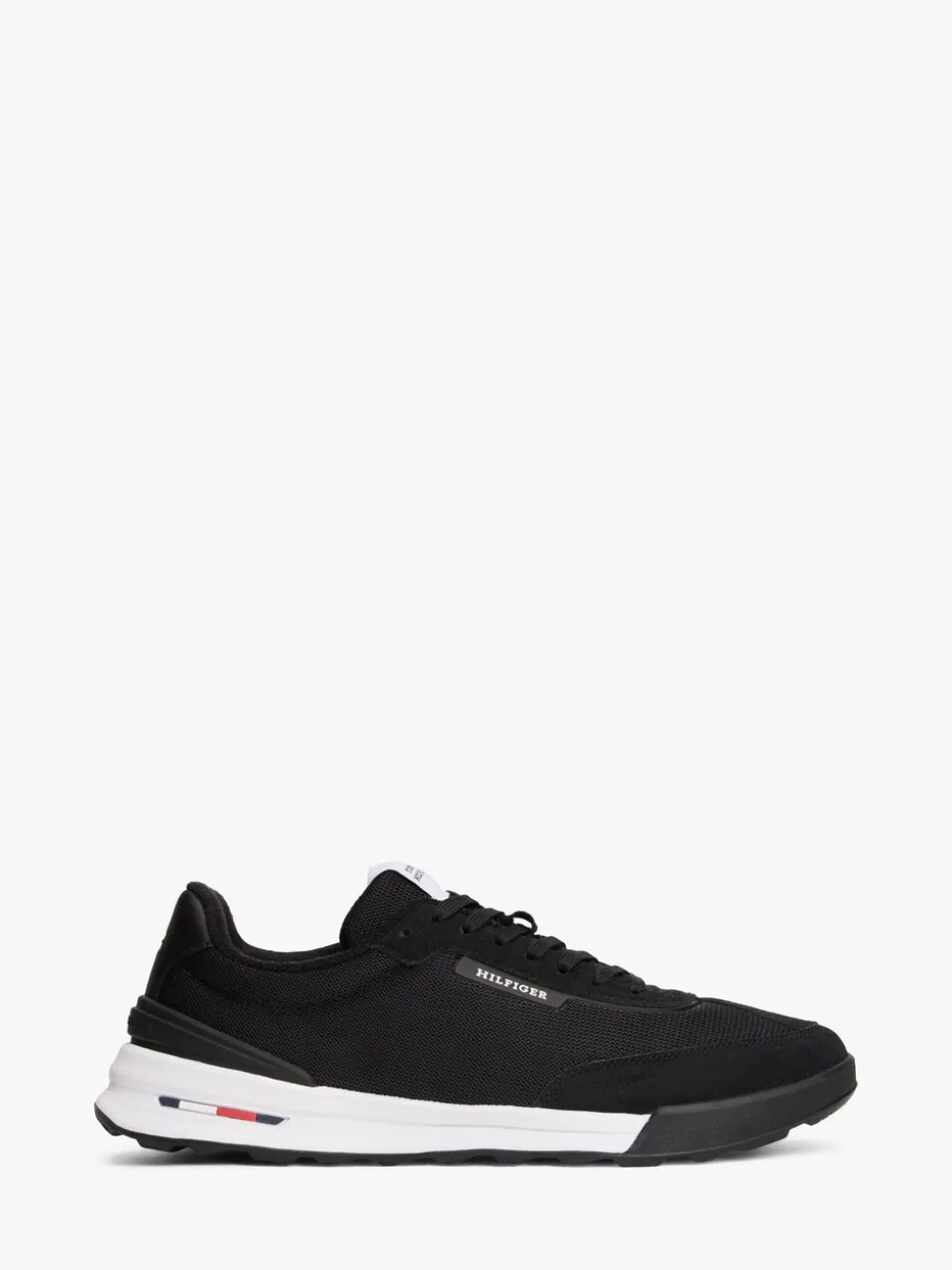 Tommy Hilfiger Black Retro Textured Mesh Trainers