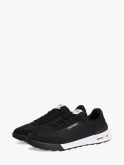 Tommy Hilfiger Black Retro Textured Mesh Trainers