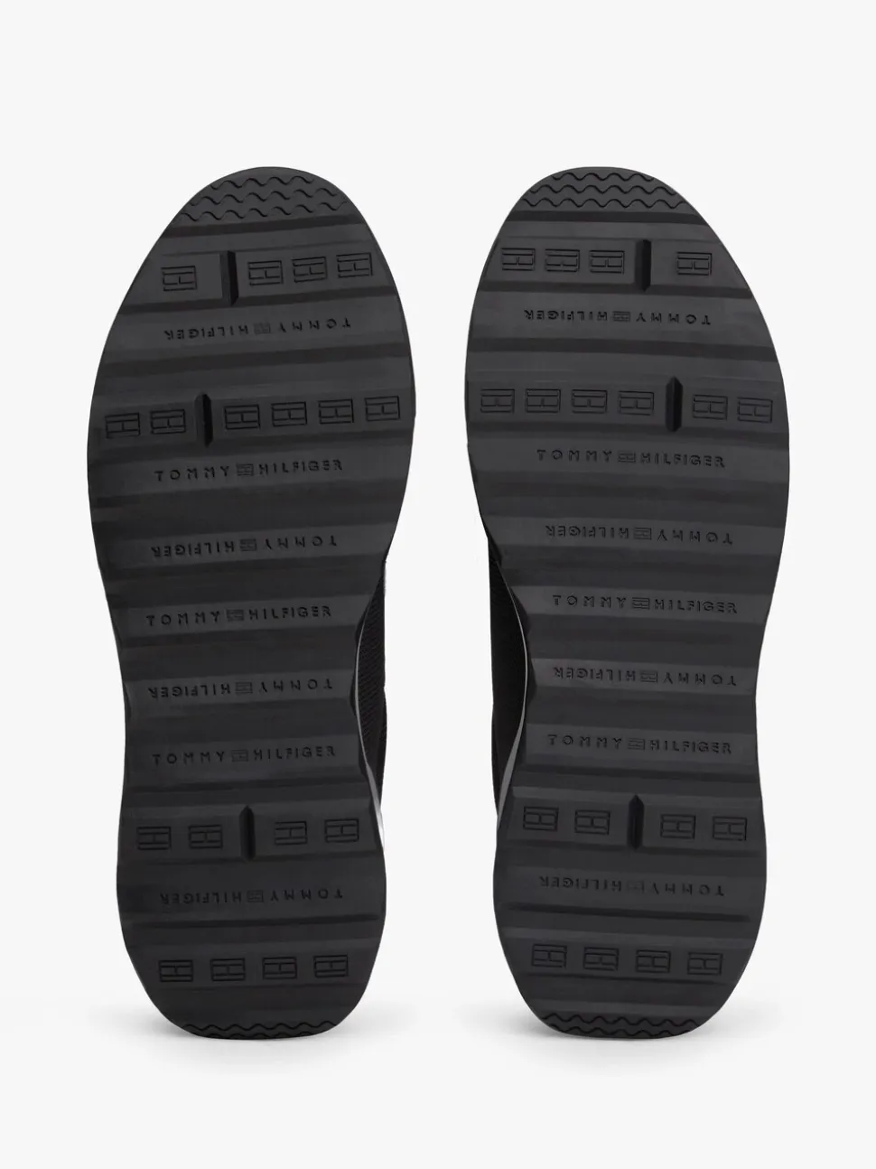 Tommy Hilfiger Black Retro Textured Mesh Trainers