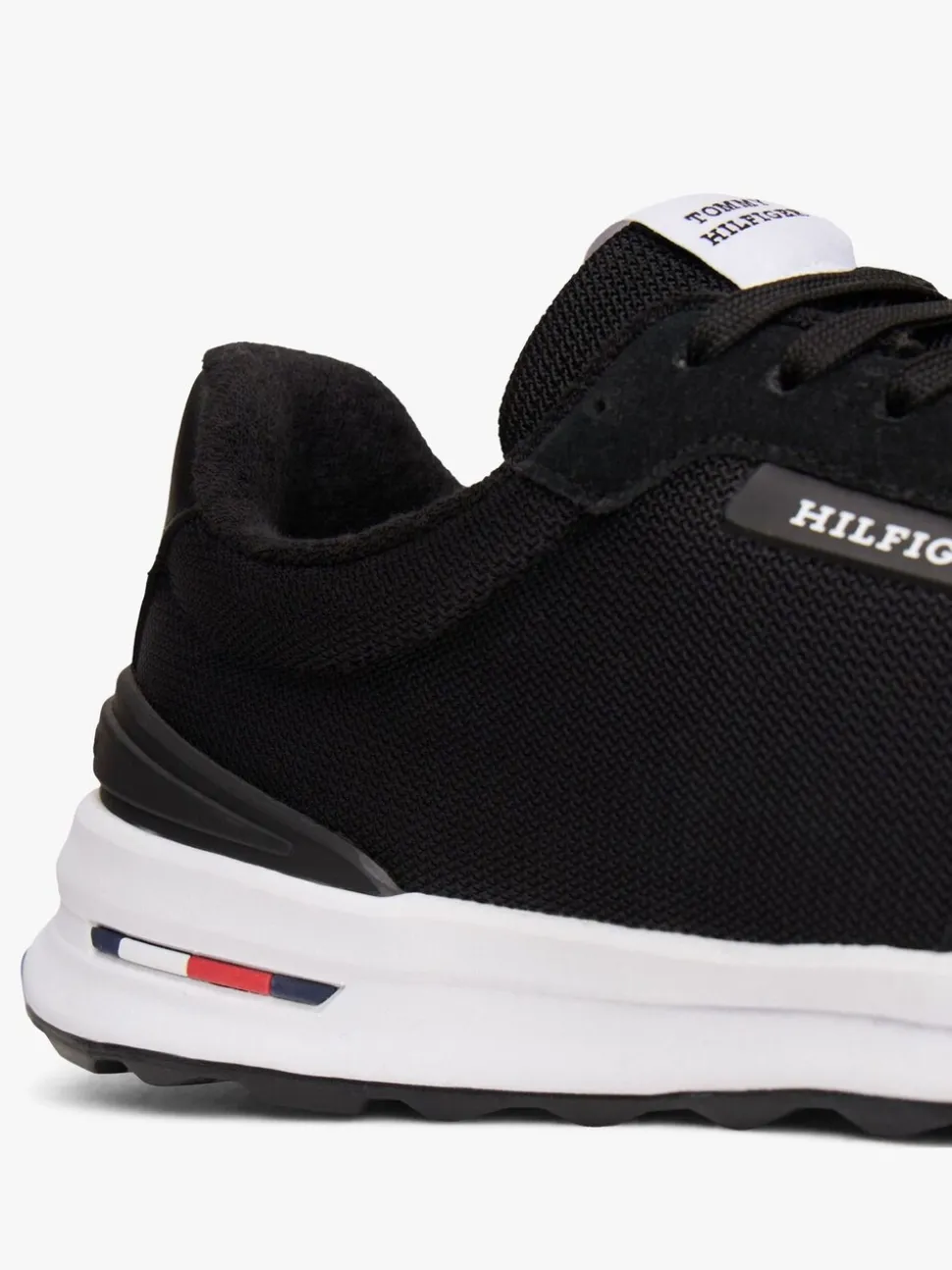 Tommy Hilfiger Black Retro Textured Mesh Trainers