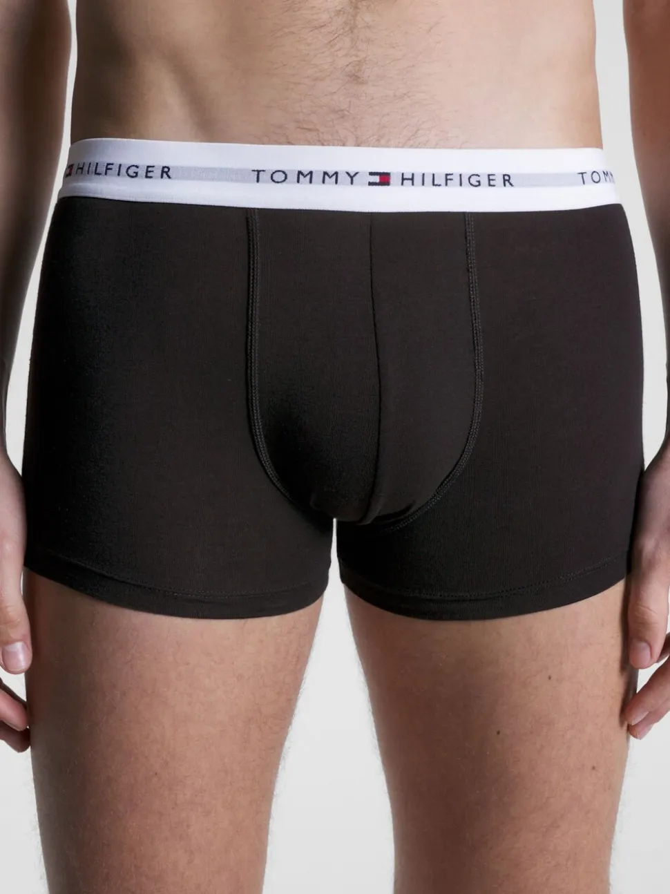 Tommy Hilfiger Black Signature Cotton Essential Trunks 5 Pack