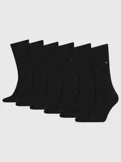 Tommy Hilfiger Black Stretch Cotton Socks 6 Pack