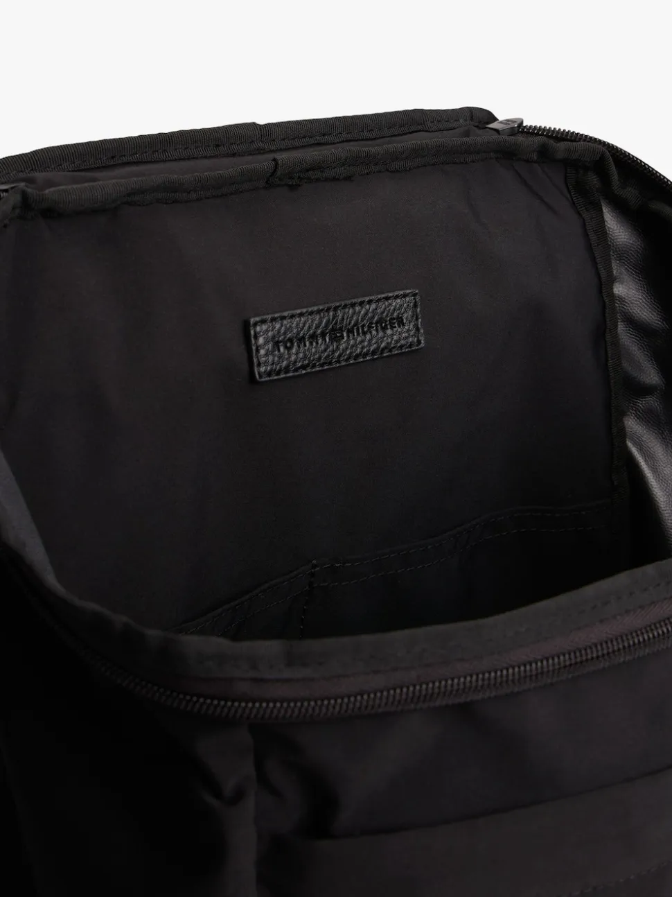 Tommy Hilfiger Black Textile Logo Packable Backpack
