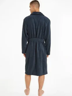 Tommy Hilfiger Blue 100% Cotton Icon Bathrobe