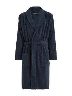 Tommy Hilfiger Blue 100% Cotton Icon Bathrobe