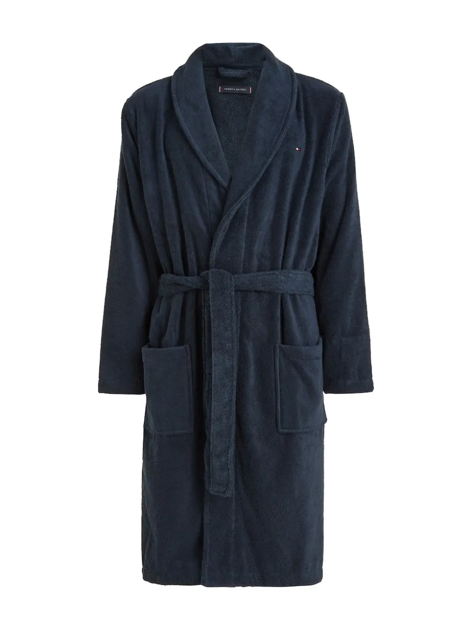 Tommy Hilfiger Blue 100% Cotton Icon Bathrobe