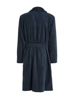 Tommy Hilfiger Blue 100% Cotton Icon Bathrobe