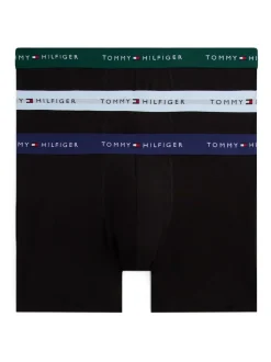 Tommy Hilfiger Blue 3 Pack Signature Logo Waistband Boxer Briefs