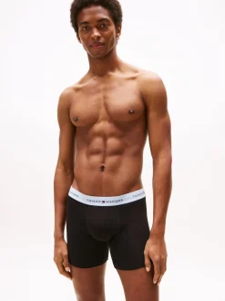 Tommy Hilfiger Blue 3 Pack Signature Logo Waistband Boxer Briefs