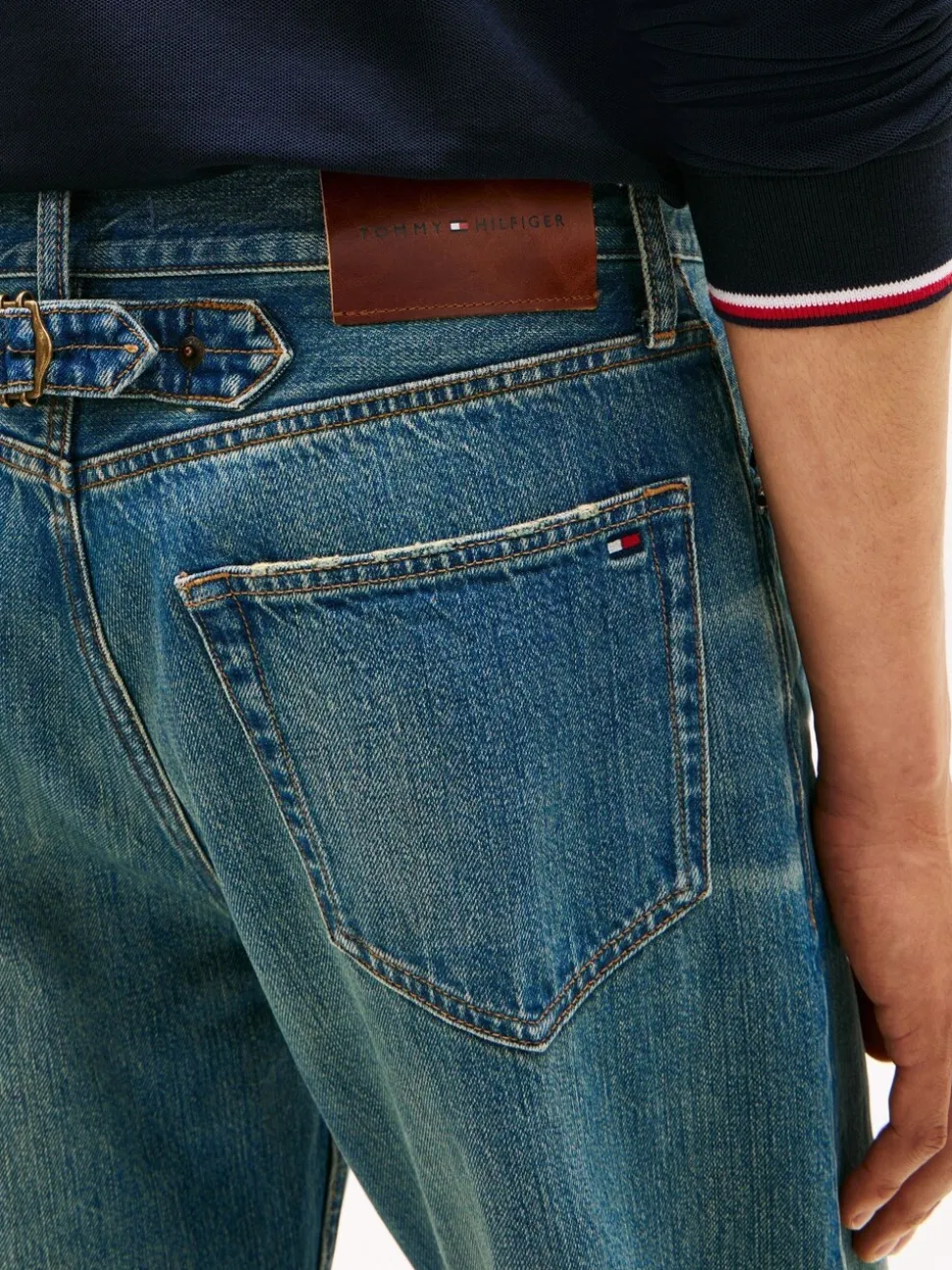 Tommy Hilfiger Blue Back Cinch Relaxed Jeans