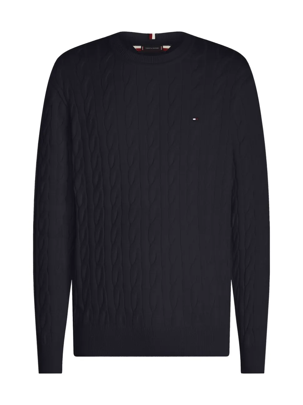 Tommy Hilfiger Blue Cable Knit Crew Neck Jumper