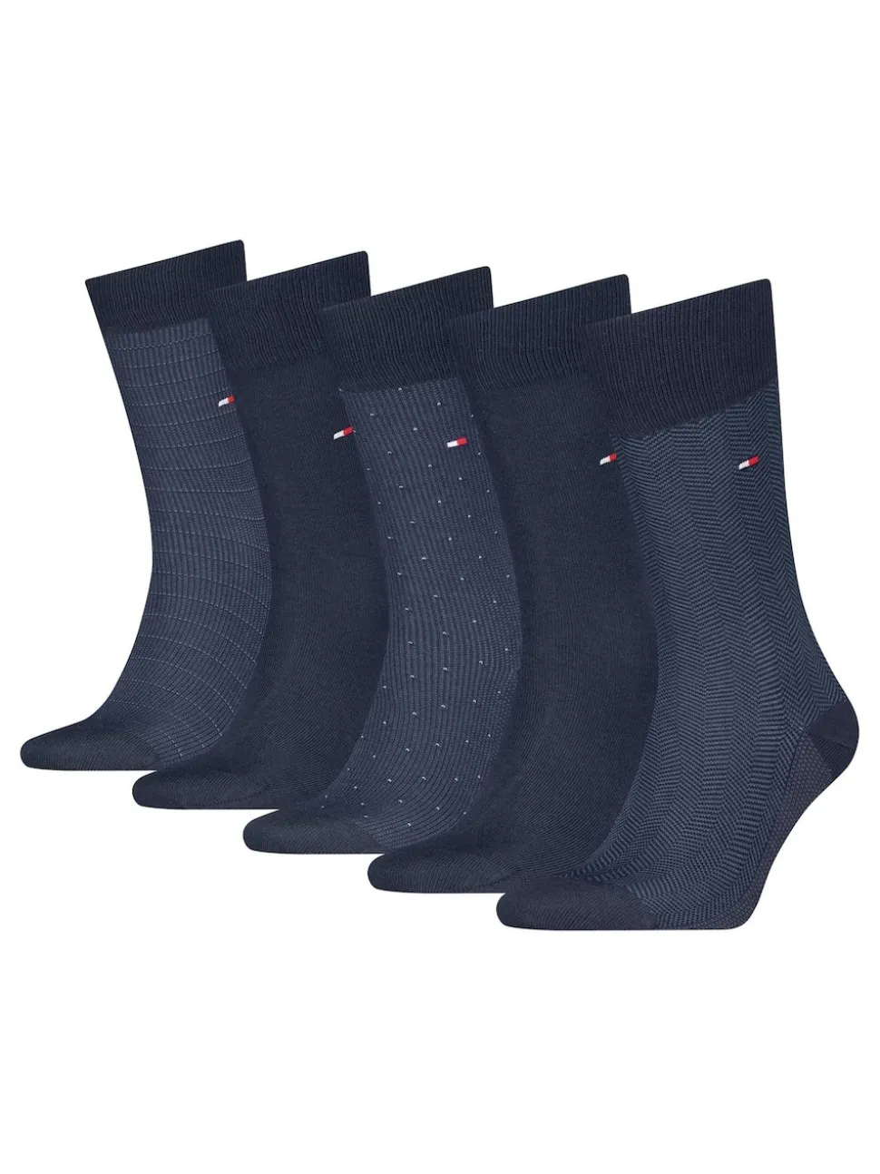 Tommy Hilfiger Blue Classic Socks 5 Pack Gift Box