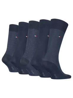 Tommy Hilfiger Blue Classic Socks 5 Pack Gift Box