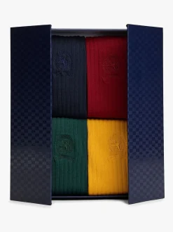 Tommy Hilfiger Blue Crest Socks 4 Pack Gift Box