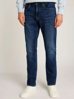 Tommy Hilfiger Blue Denton Whiskered Straight Leg Jeans