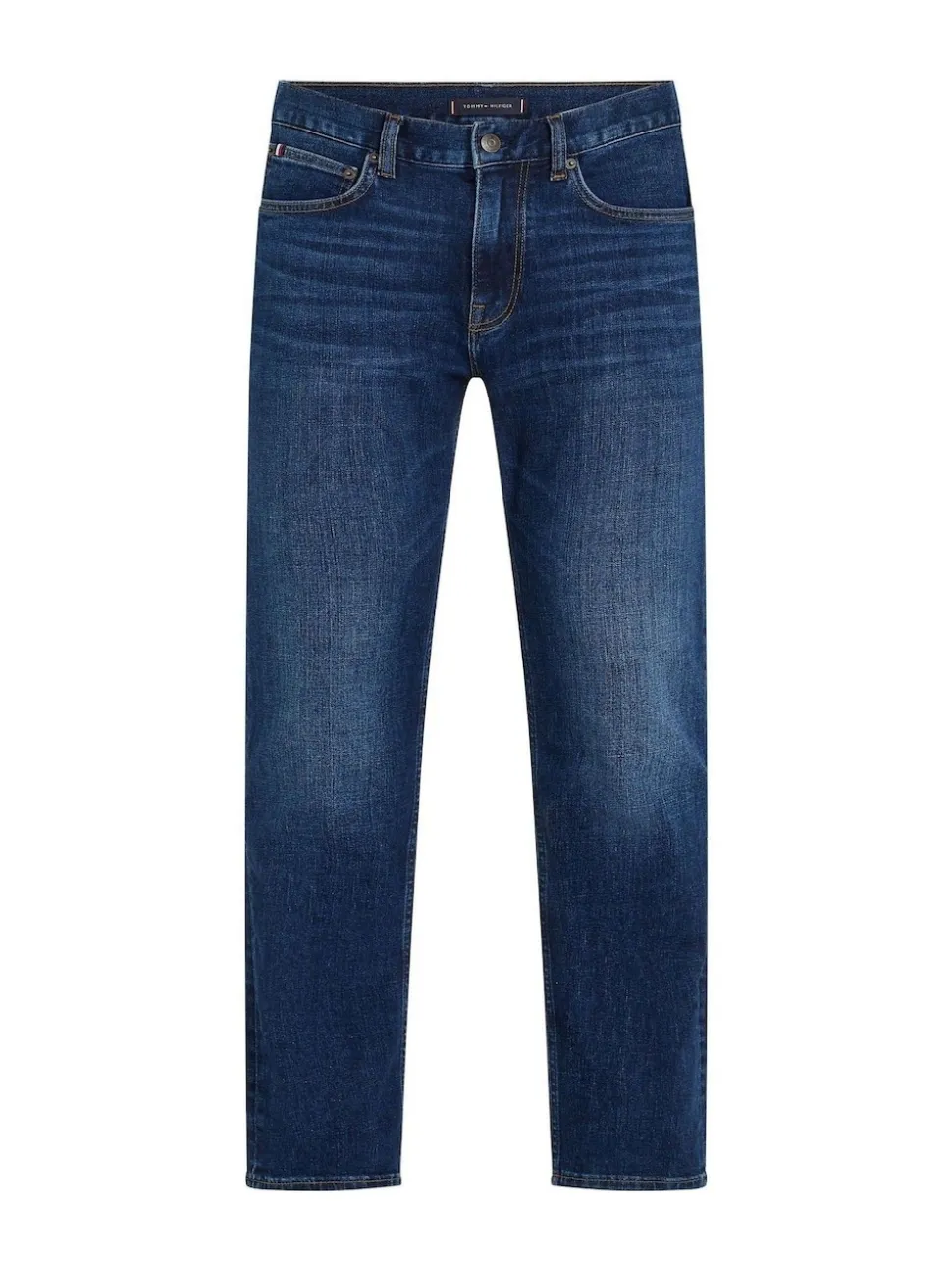 Tommy Hilfiger Blue Denton Whiskered Straight Leg Jeans