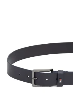 Tommy Hilfiger Blue Enamel Flag Leather Belt