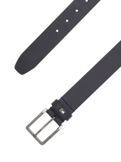 Tommy Hilfiger Blue Enamel Flag Leather Belt