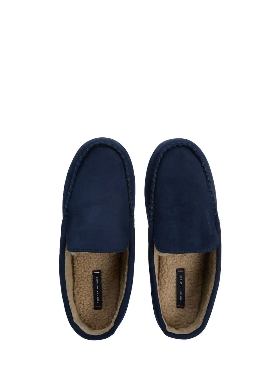 Tommy Hilfiger Blue Fleece Lined Driver Slippers