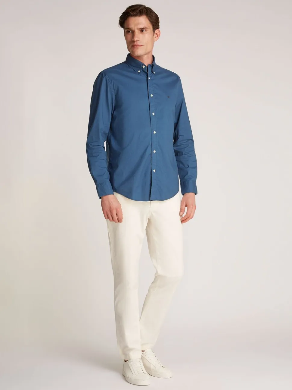 Tommy Hilfiger Blue Flex Regular Fit Poplin Shirt