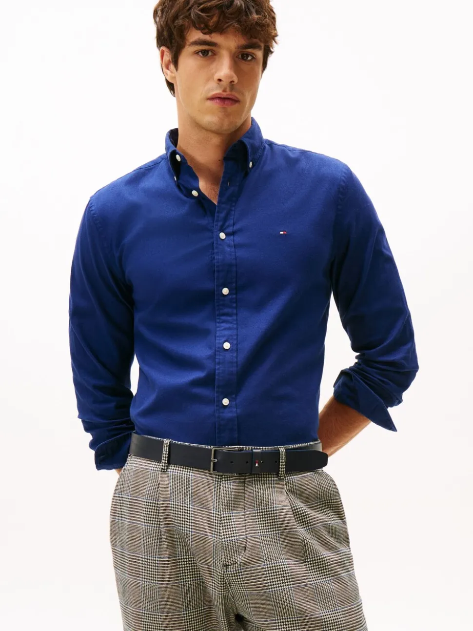 Tommy Hilfiger Blue Flex Regular Fit Flannel Shirt