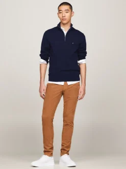 Tommy Hilfiger Blue Half-Zip Jumper With Cashmere