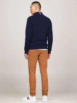 Tommy Hilfiger Blue Half-Zip Jumper With Cashmere