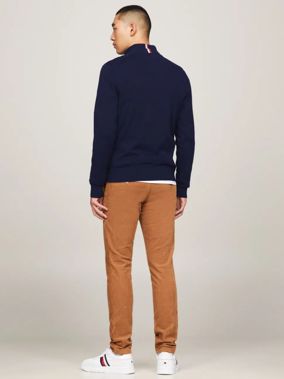 Tommy Hilfiger Blue Half-Zip Jumper With Cashmere