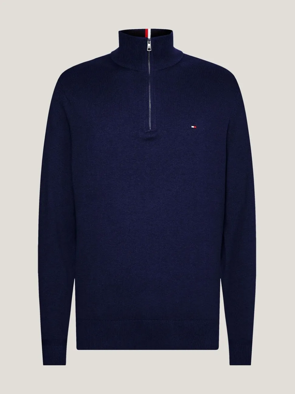 Tommy Hilfiger Blue Half-Zip Jumper With Cashmere