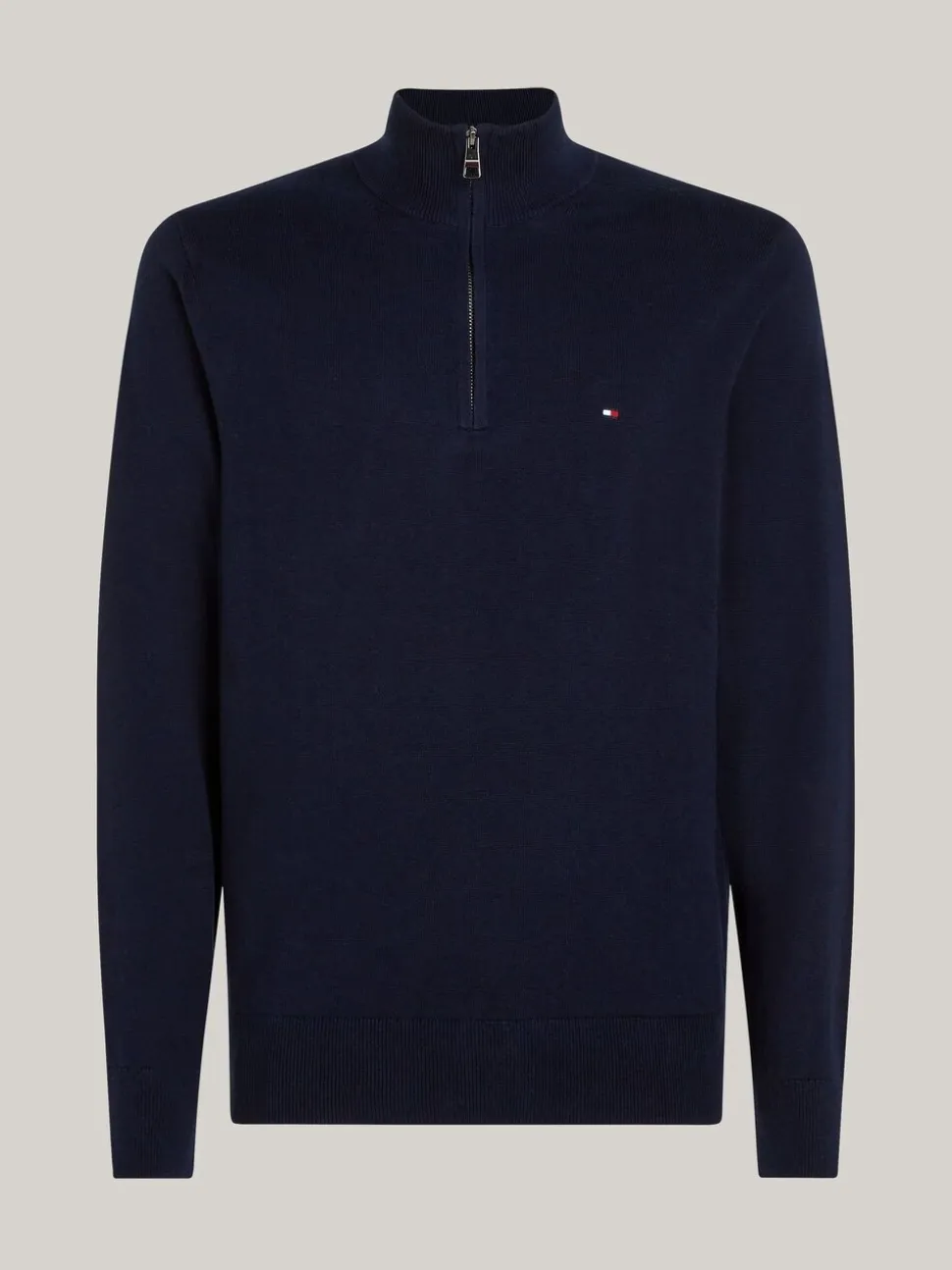 Tommy Hilfiger Blue Half-Zip Jumper With Cashmere