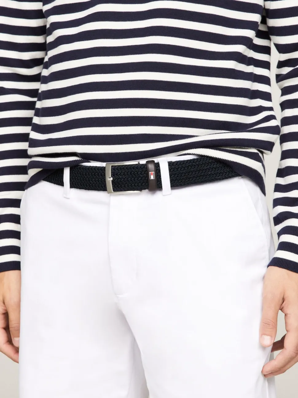 Tommy Hilfiger Blue New Adan Webbed Belt