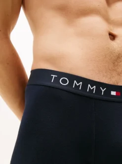 Tommy Hilfiger Blue Original Logo Waistband Trunks 3 Pack