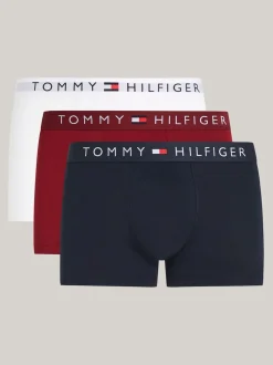 Tommy Hilfiger Blue Original Waistband Trunks 3 Pack
