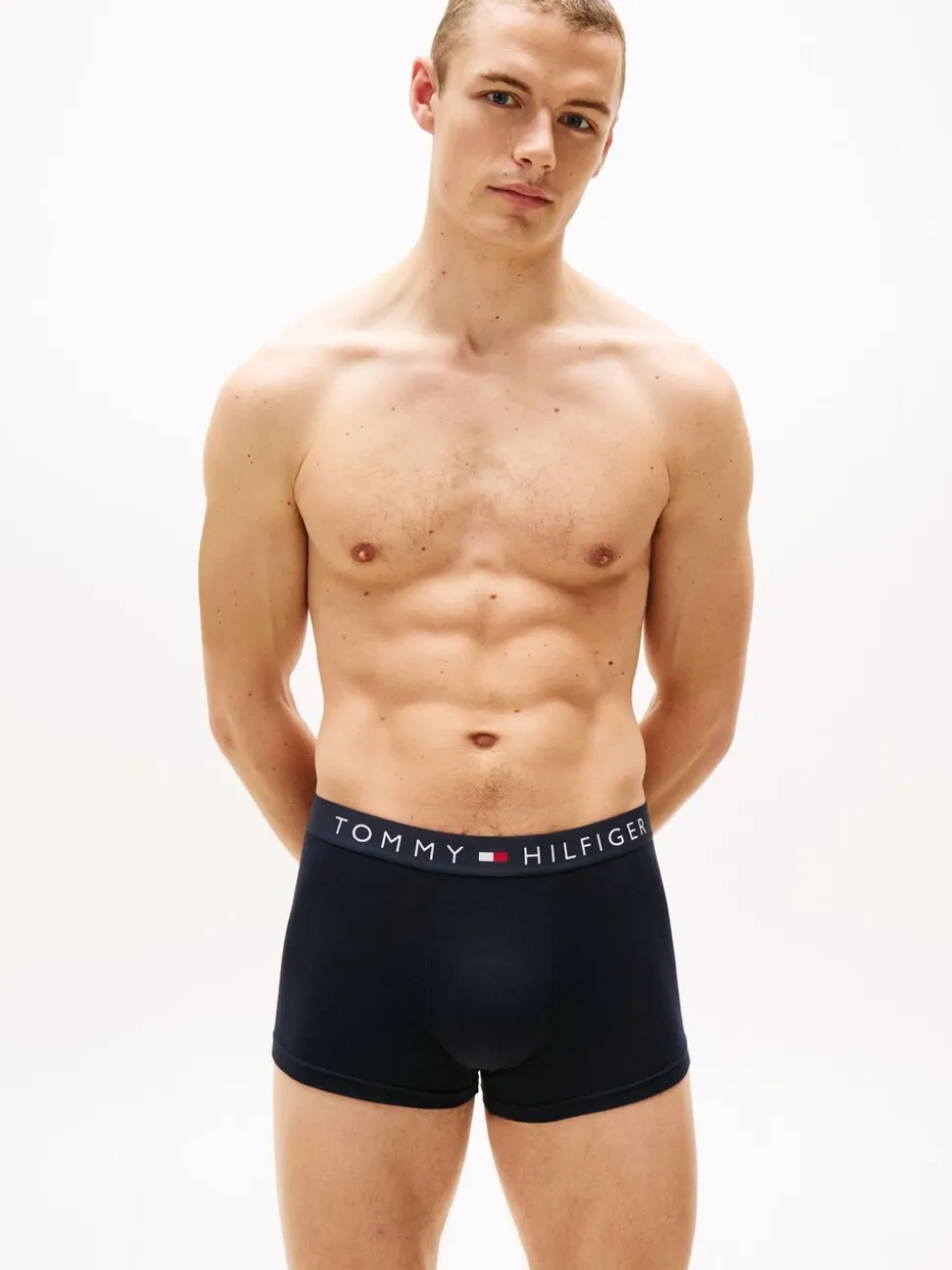 Tommy Hilfiger Blue Original Waistband Trunks 3 Pack
