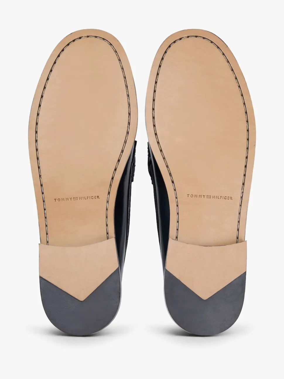 Tommy Hilfiger Blue Patent Leather Debossed Loafers