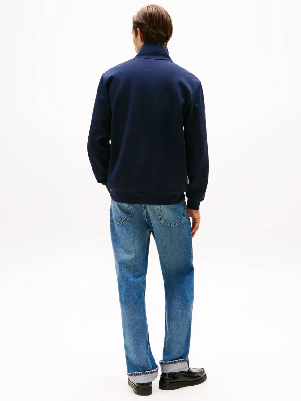 Tommy Hilfiger Blue Performance Quarter Zip Intechno Knit Jumper