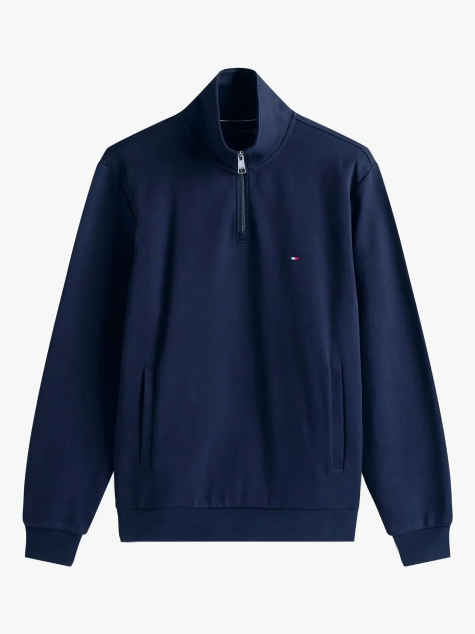 Tommy Hilfiger Blue Performance Quarter Zip Intechno Knit Jumper