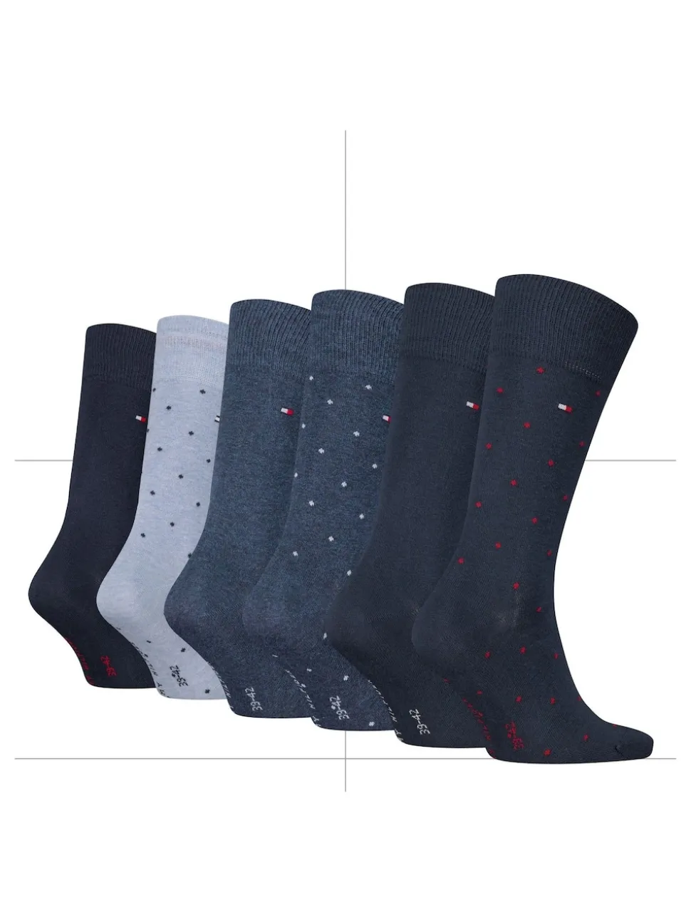 Tommy Hilfiger Blue Polka Dot Socks 6-Pack