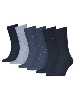 Tommy Hilfiger Blue Polka Dot Socks 6-Pack