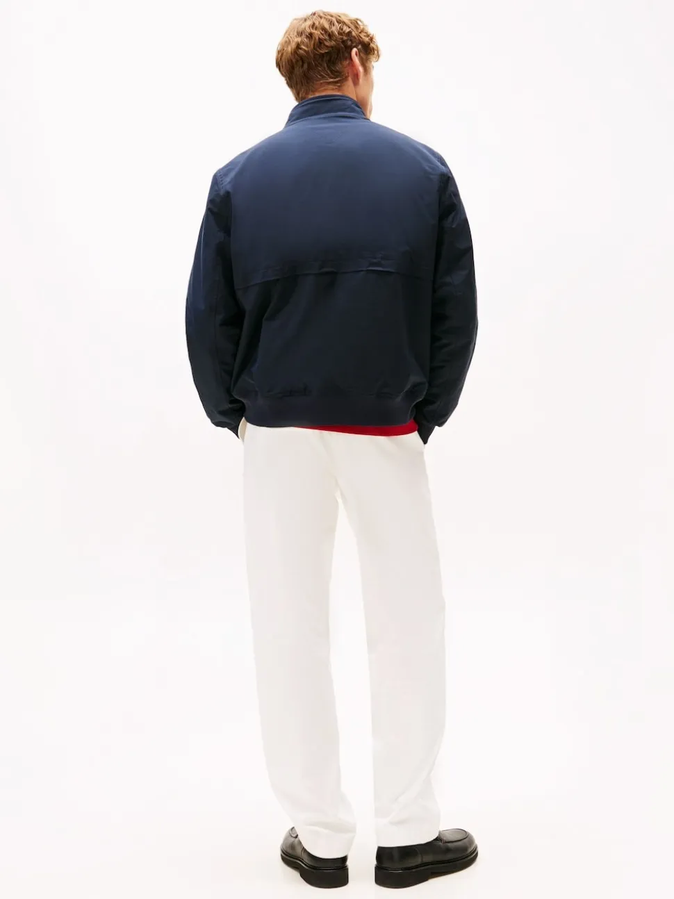 Tommy Hilfiger Blue Stand-Up Collar Relaxed Harrington Jacket