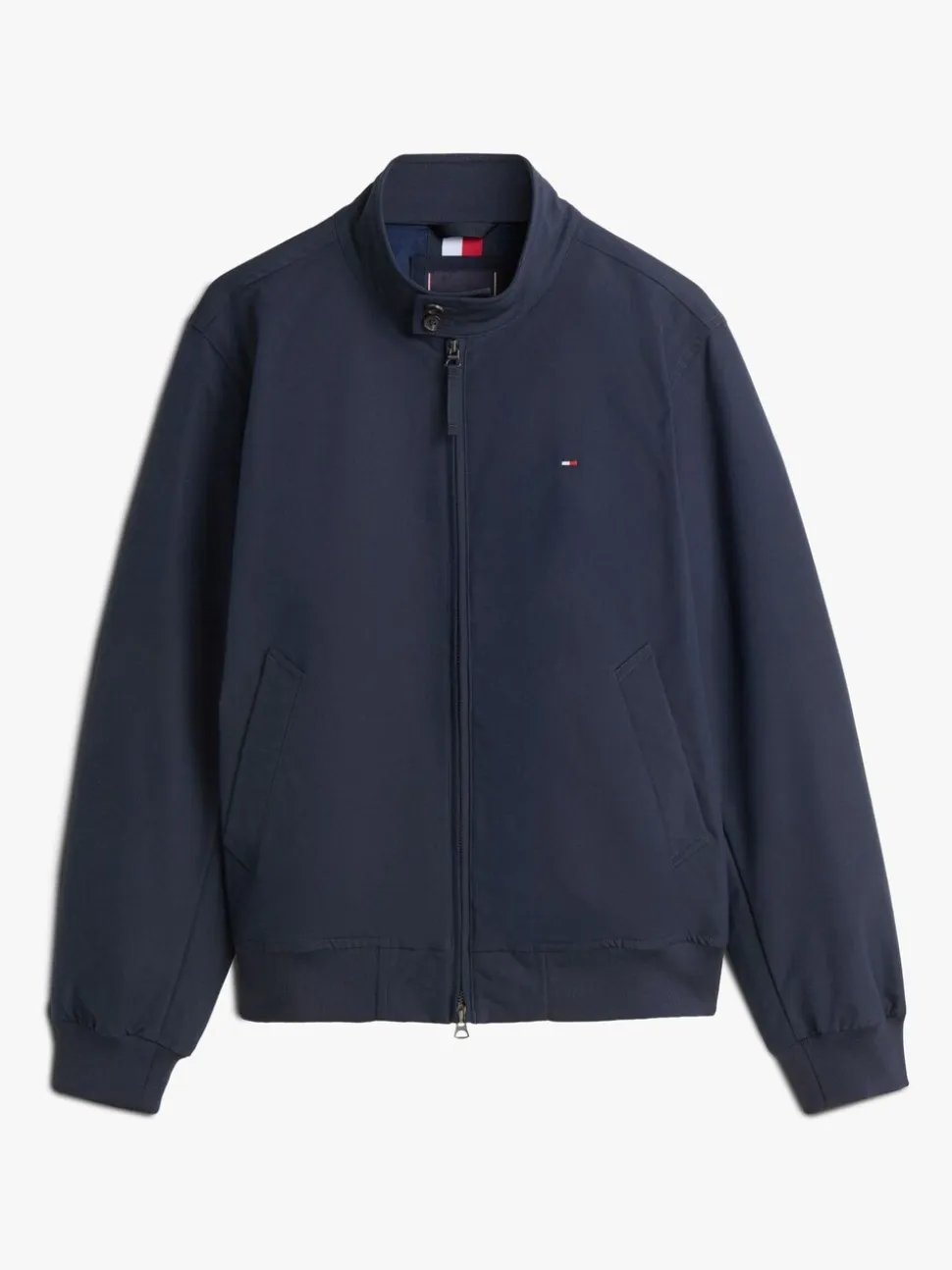Tommy Hilfiger Blue Stand-Up Collar Relaxed Harrington Jacket