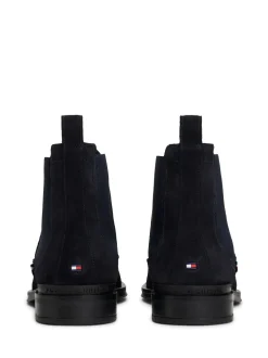 Tommy Hilfiger Blue Suede Chelsea Boots