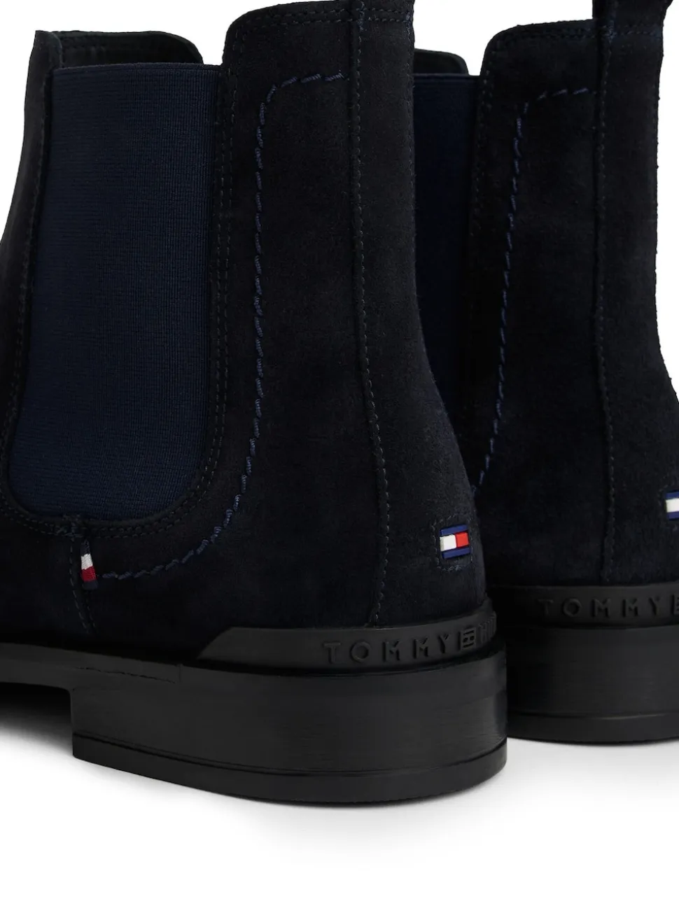 Tommy Hilfiger Blue Suede Chelsea Boots