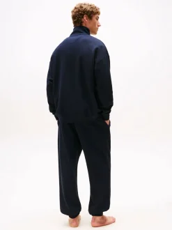 Tommy Hilfiger Blue TH Original Half-Zip Lounge Jumper