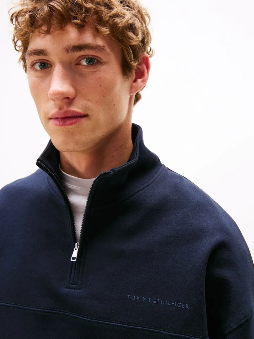 Tommy Hilfiger Blue TH Original Half-Zip Lounge Jumper